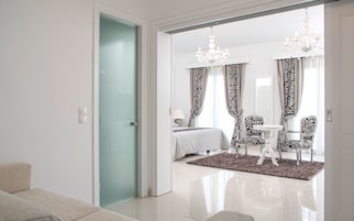 Executive Suite, Private Pool | Living area | TV