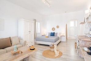 Deluxe Double Room, Balcony, Sea View | Premium bedding, in-room safe, laptop workspace, soundproofing -  With-inn Mykonos Suites (Mykonos)