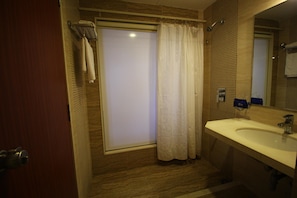 Standard Double or Twin Room, 1 Double Bed, Private Bathroom | Bathroom | Hair dryer, towels