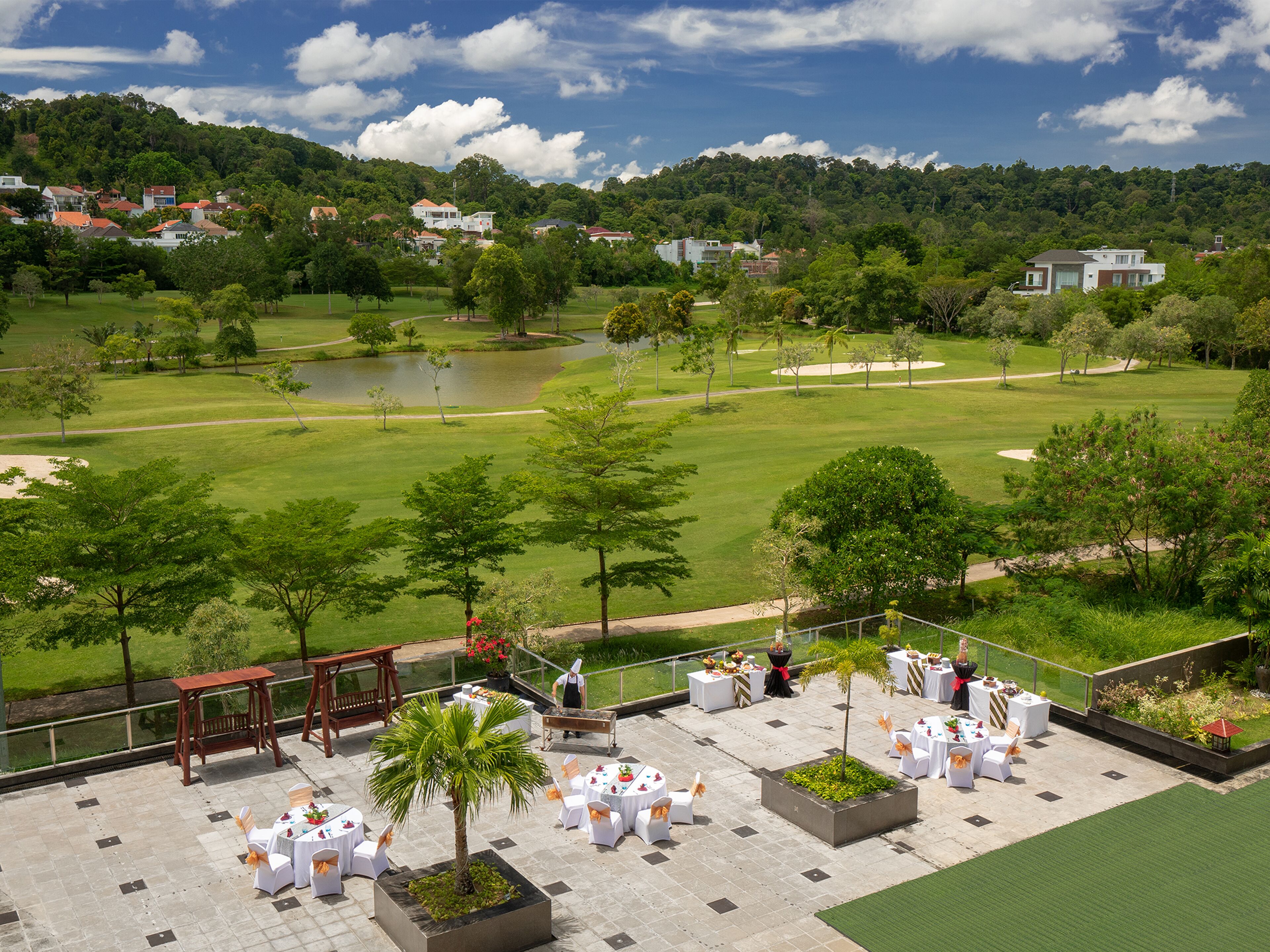 outdoor wedding area
