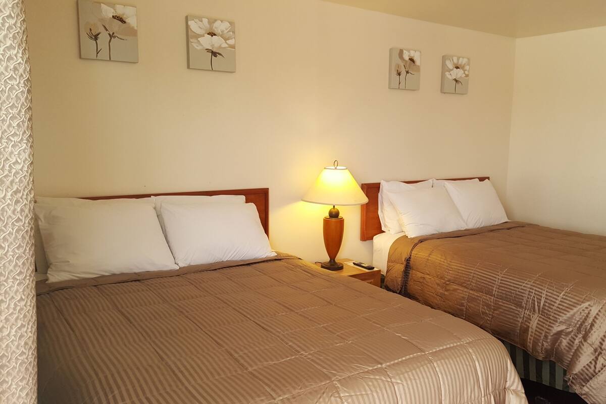 Comfort Room, 2 Queen Beds, Non Smoking, Refrigerator & Microwave | View from room