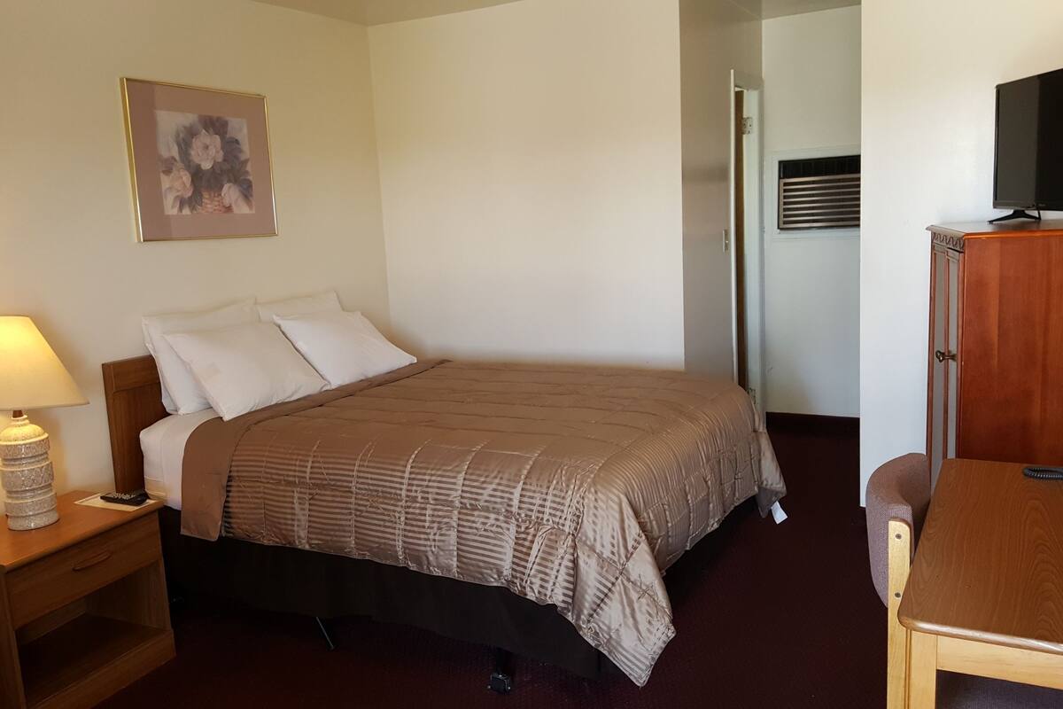 Economy Room, 1 Queen Bed, Non Smoking, Refrigerator & Microwave | View from room