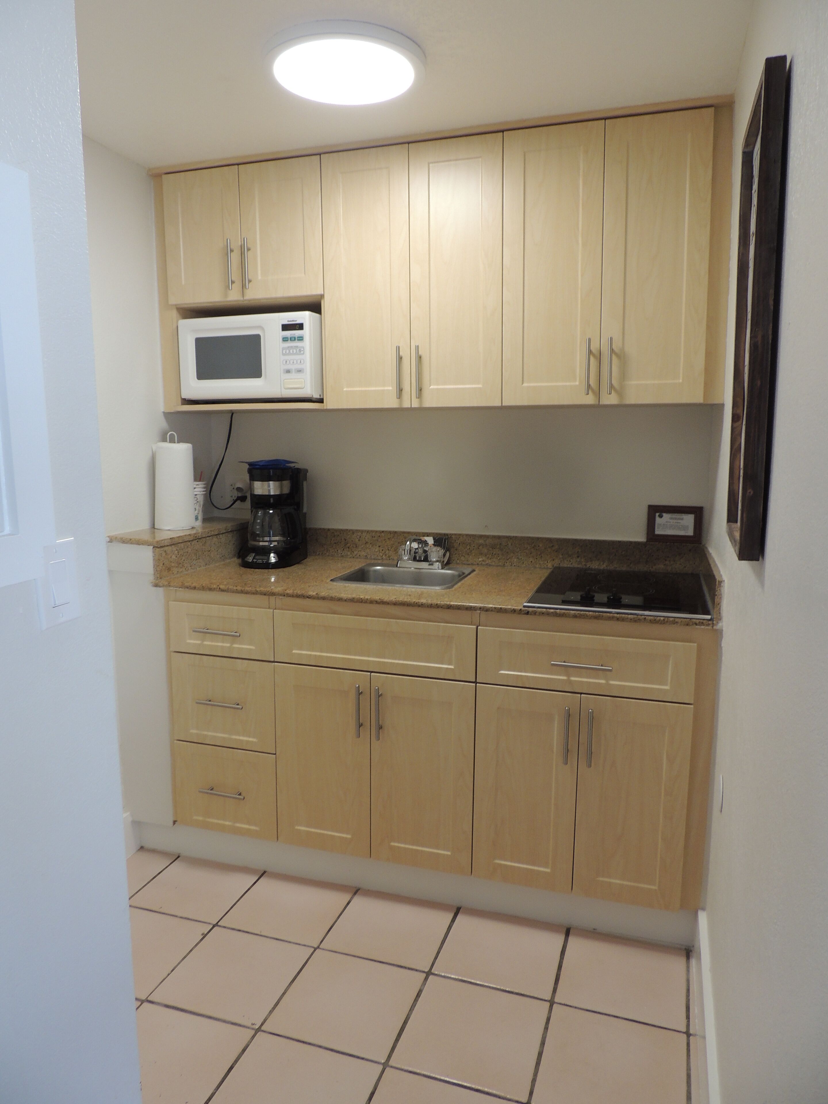family suite, 2 queen beds, refrigerator & microwave | private kitchen | fridge, microwave, coffee/tea maker, toaster