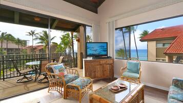 Lägenhet - 2 sovrum | Vardagsrum | Platt-tv och dvd-spelare