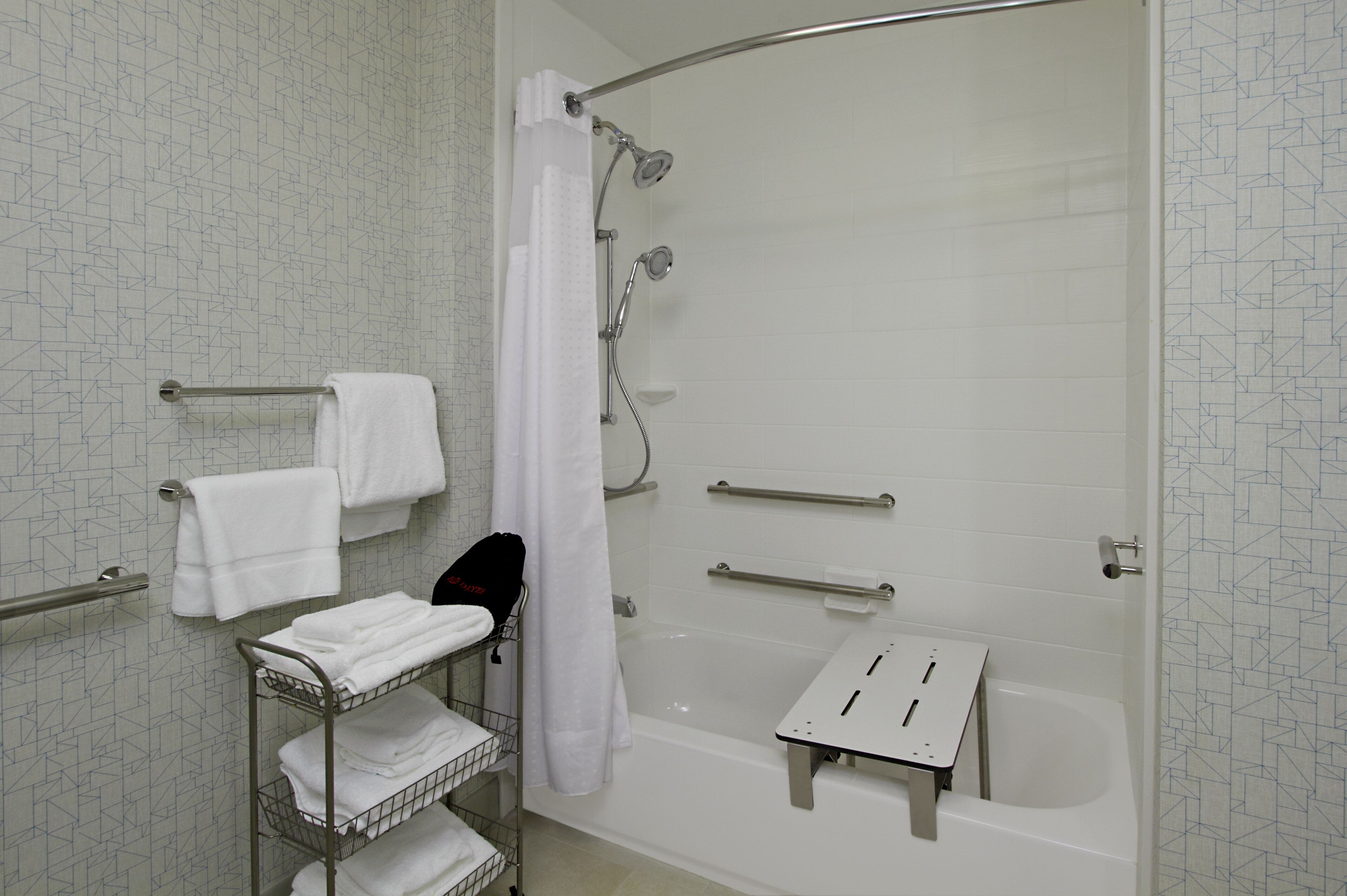 Free toiletries, hair dryer, towels