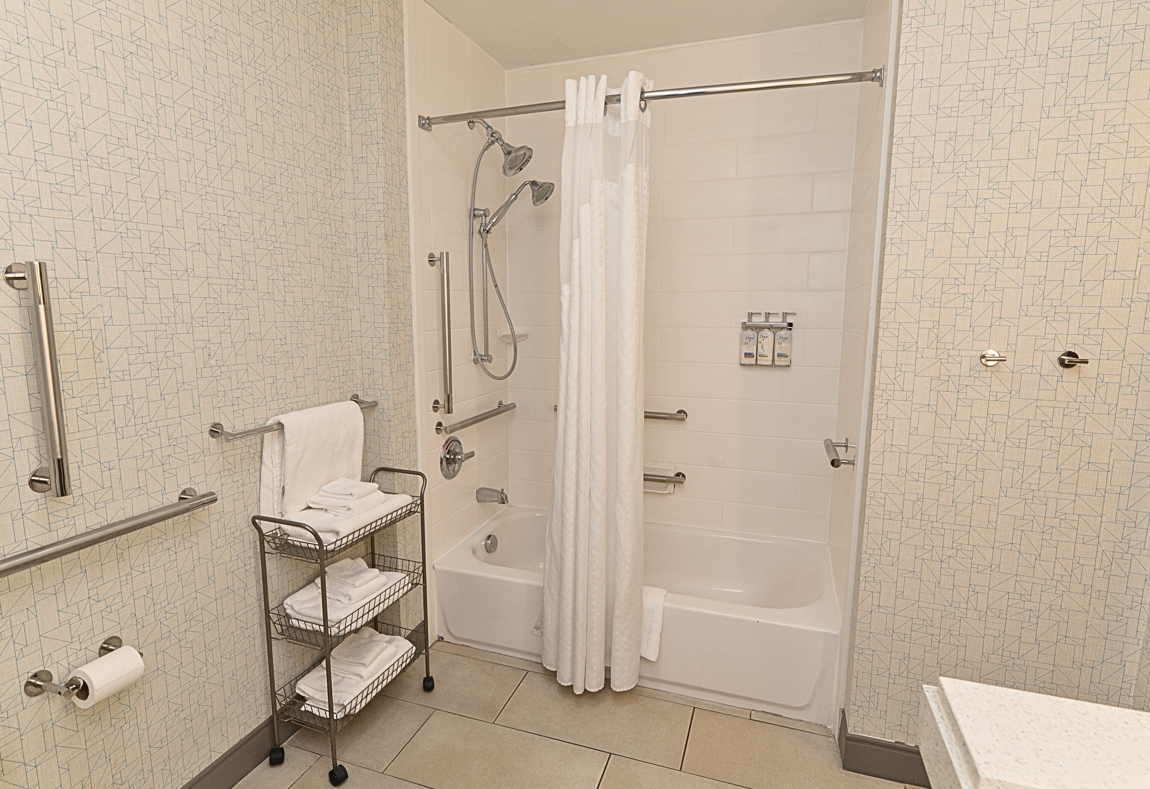 Free toiletries, hair dryer, towels