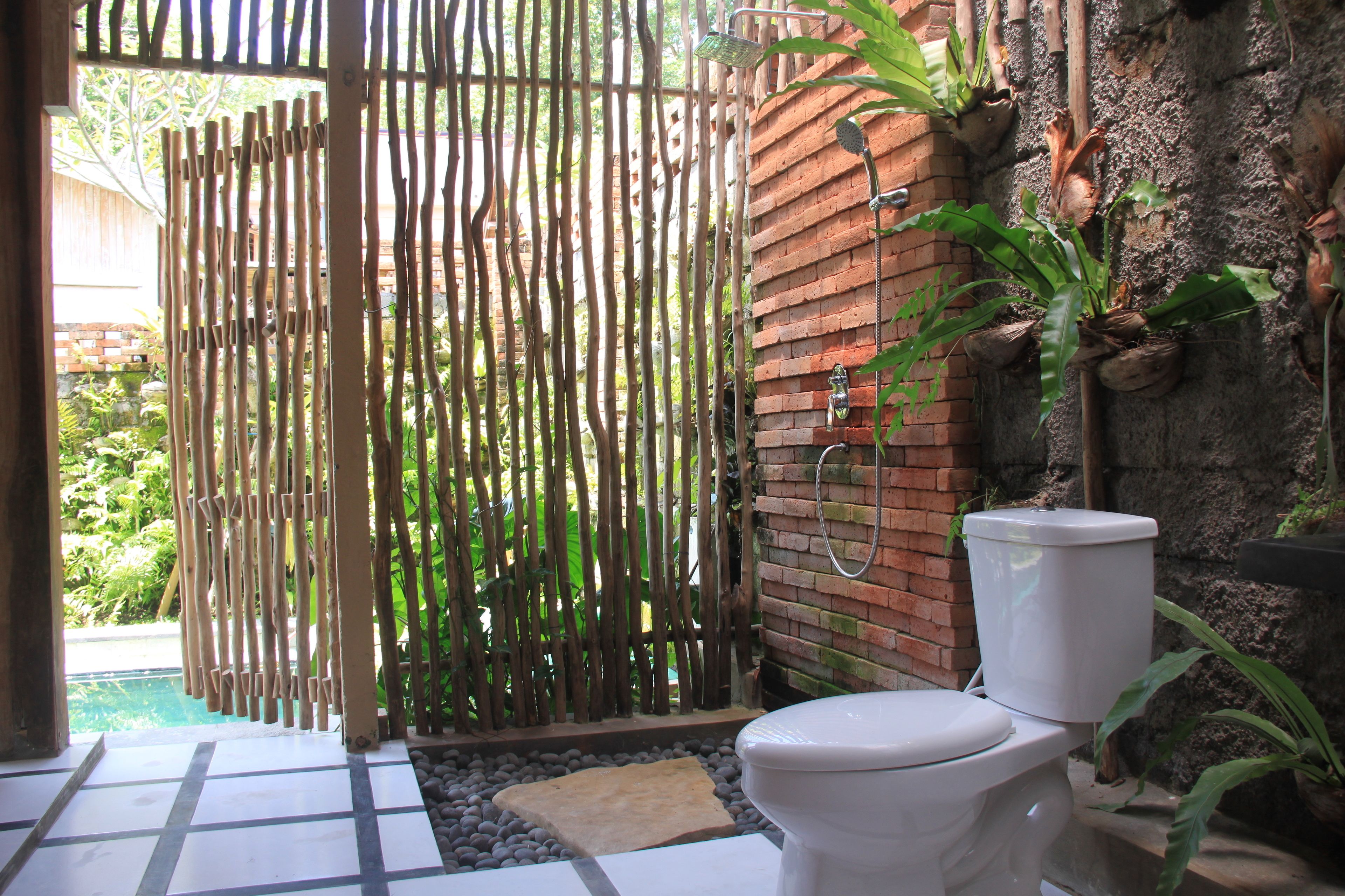 one bedroom private pool villa | bathroom | shower, free toiletries, hair dryer, bathrobes