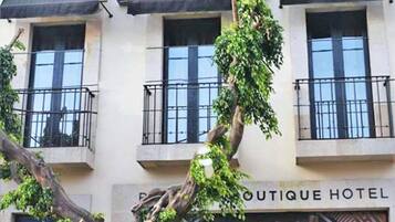 Vista frontal de la propiedad