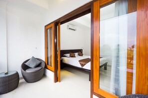 Habitación Deluxe doble, vistas al mar | Balcón