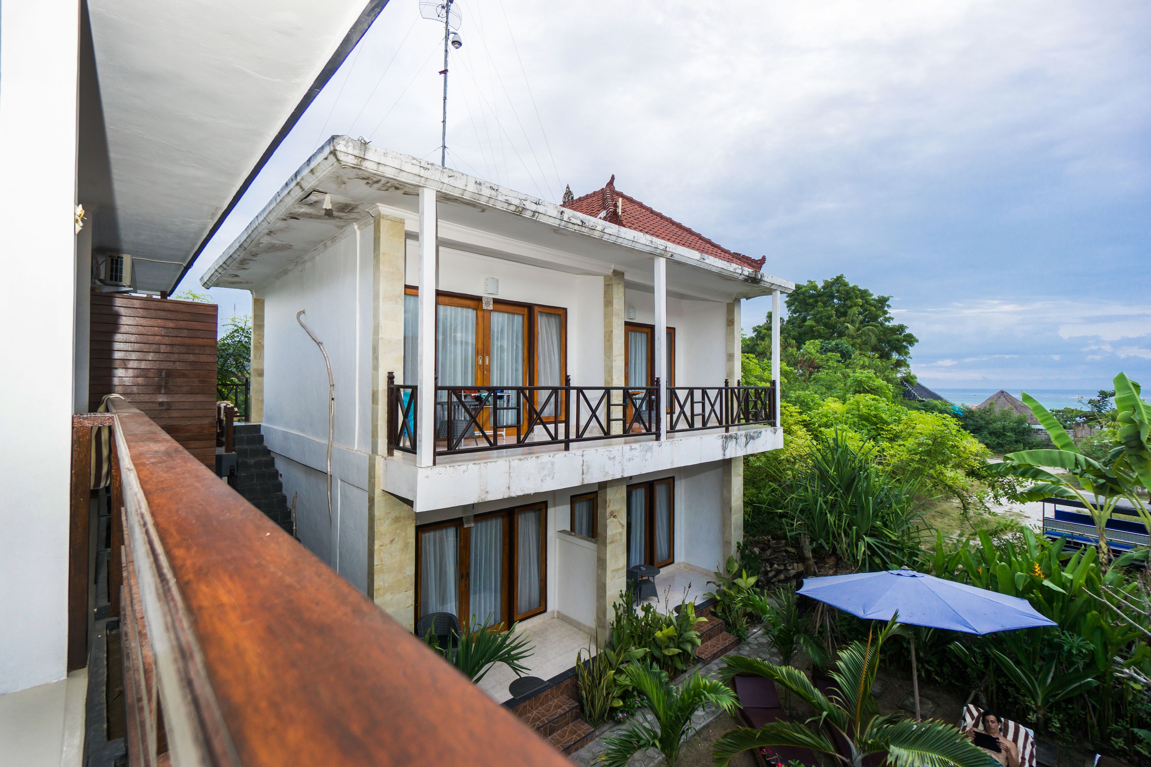 deluxe double room, ocean view | balcony