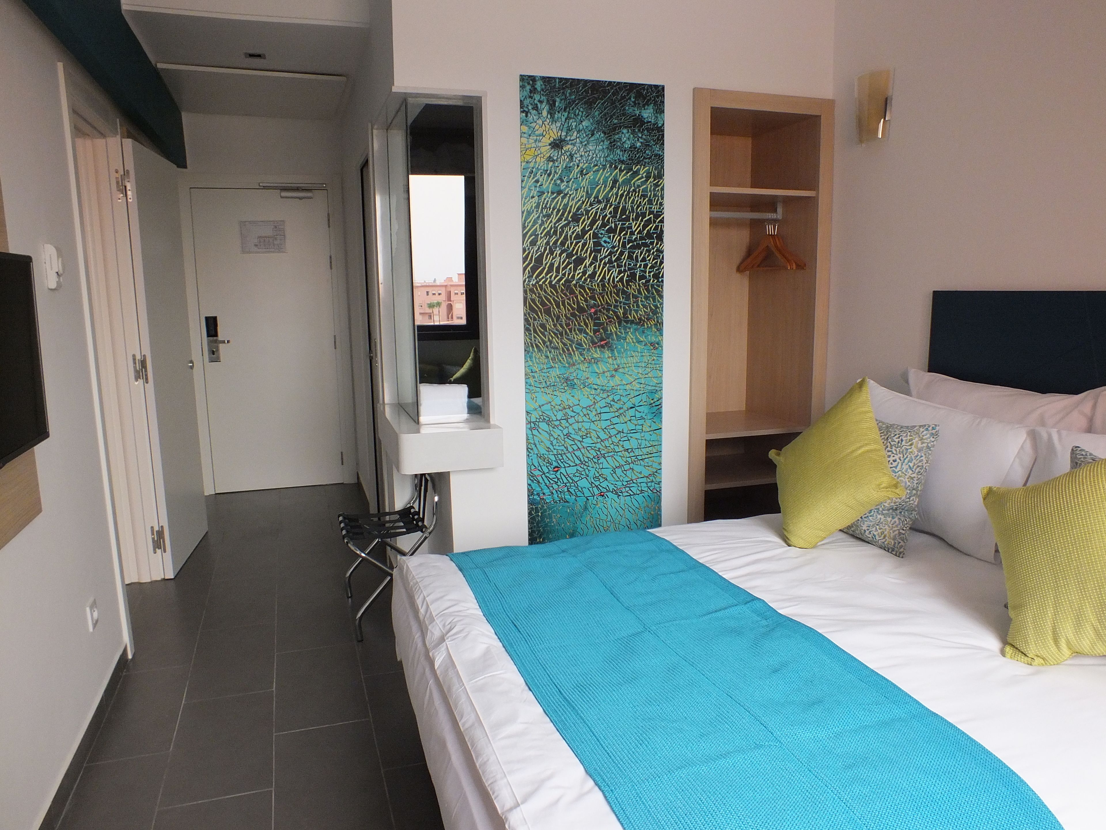 premium bedding, desk, blackout curtains, soundproofing