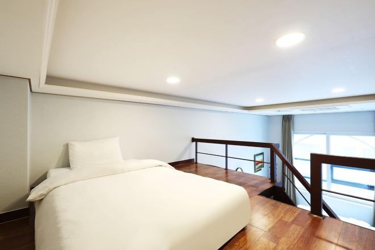Desk, blackout drapes, iron/ironing board (on request), WiFi (free)