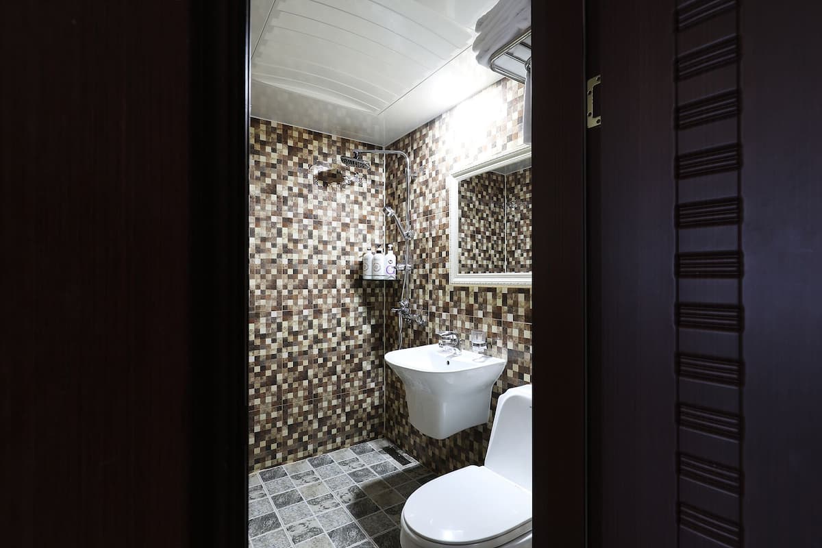 junior suite (with kitchen) | bathroom | shower, free toiletries, hair dryer, slippers