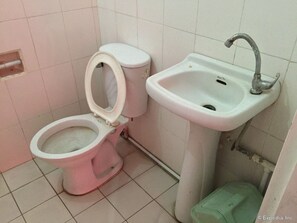 Shower, free toiletries, towels