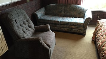 Standard Room, 1 King Bed, Non Smoking | Living area | 32-inch LED TV with premium TV channels, TV, DVD player