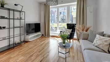 Suite, 1 Bedroom, Terrace | Living area | Flat-screen TV