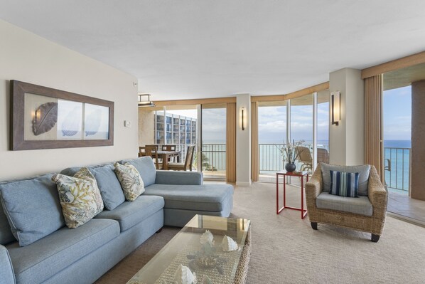 Condo, 2 Bedrooms | Living area | Flat-screen TV, DVD player