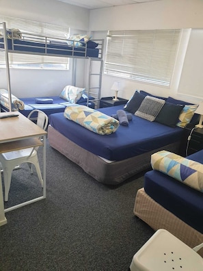 Quadruple Room, 4 Bedrooms, Private Bathroom | Desk, laptop workspace, free WiFi, bed sheets
