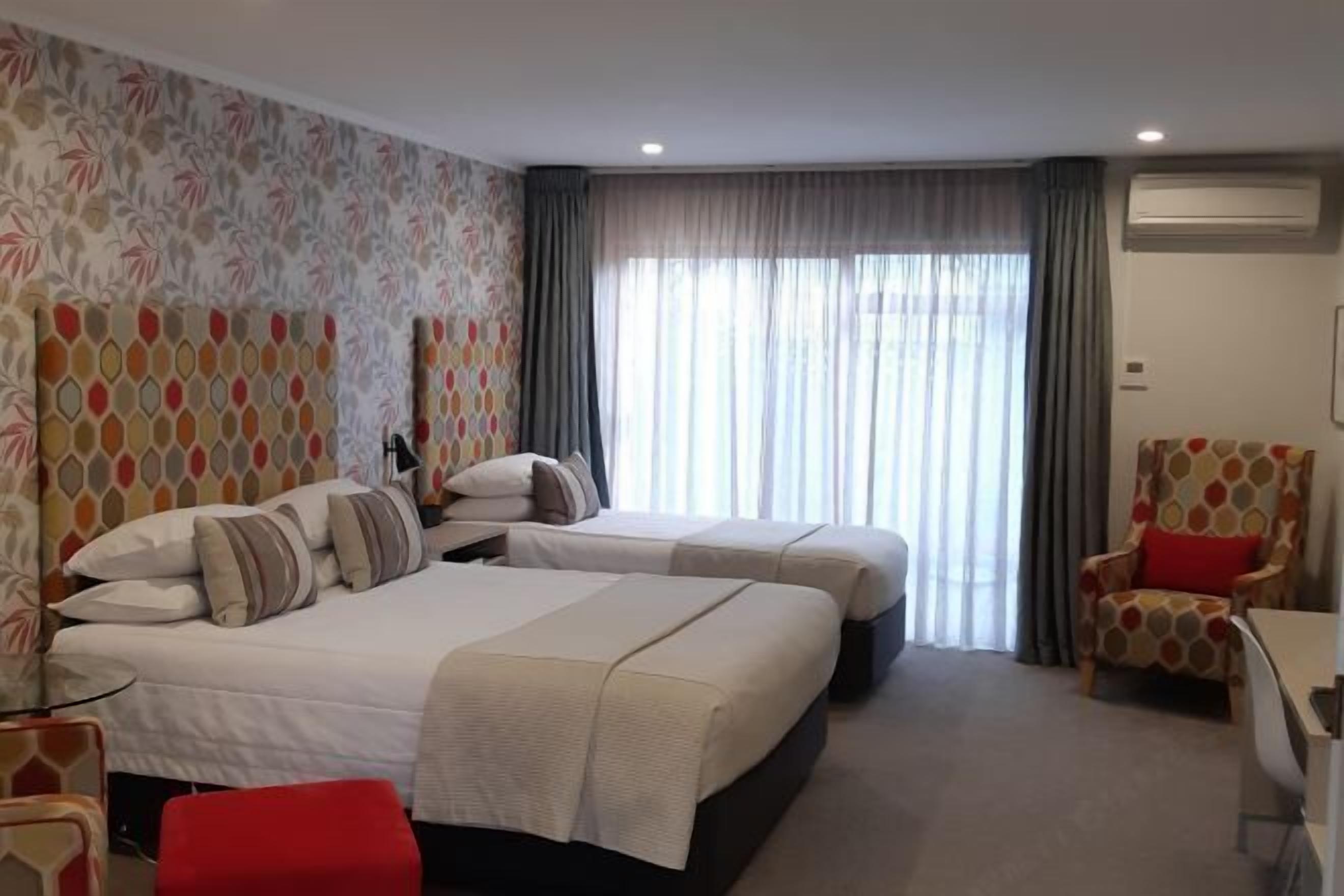 Individually decorated, individually furnished, desk, laptop workspace