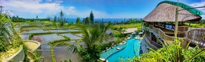 Outdoor pool, a natural pool - Floating Leaf Eco-Luxury Retreat (Sukawati)