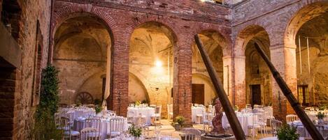 Outdoor wedding area