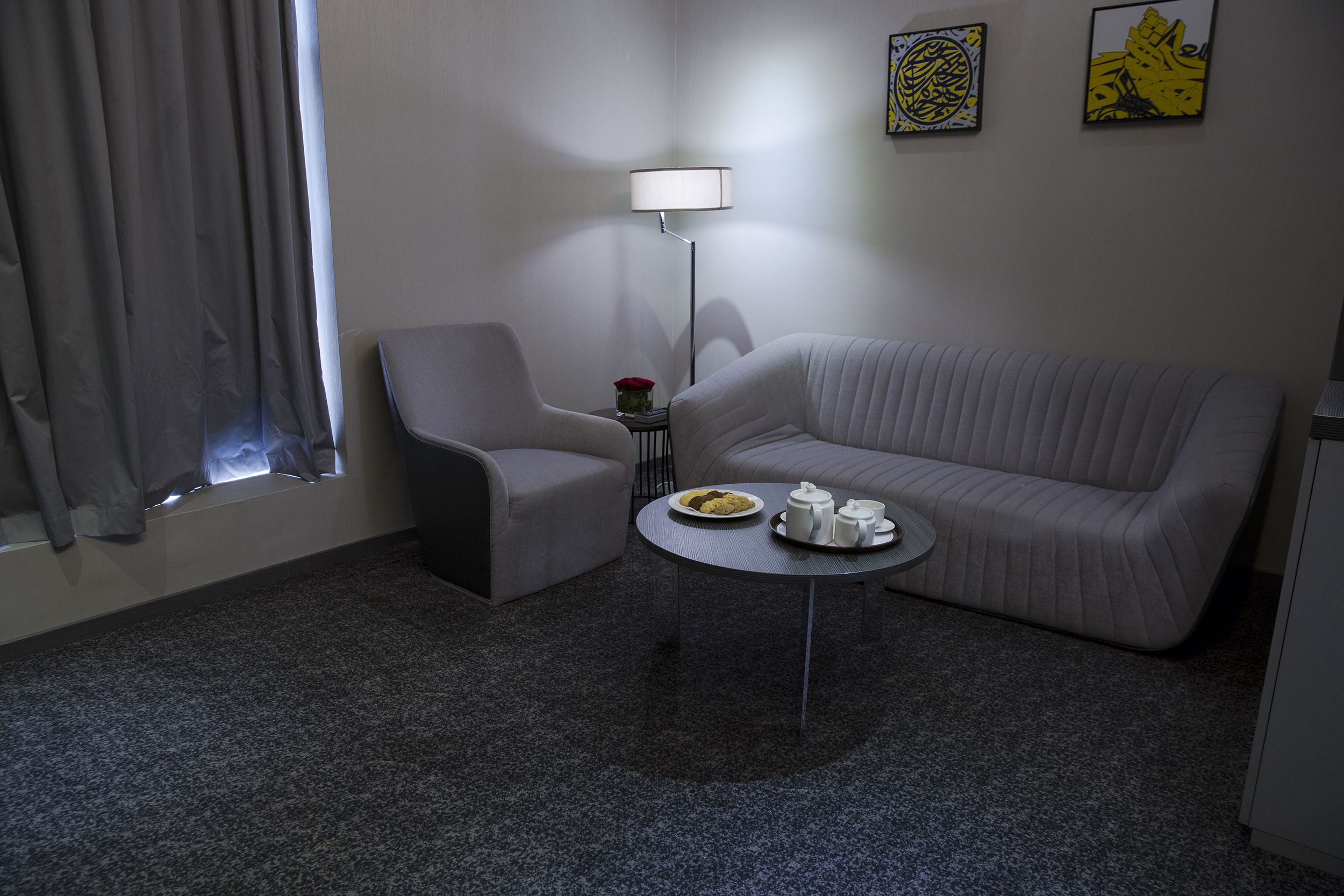 suite, 1 king bed | living area | 48-inch led tv with digital channels, tv