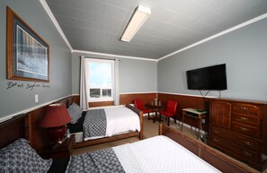 Individually decorated, individually furnished, desk, iron/ironing board