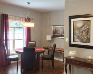Suite, 1 Queen Bed, River View, Garden Area (The Studio Suite) | In-room dining