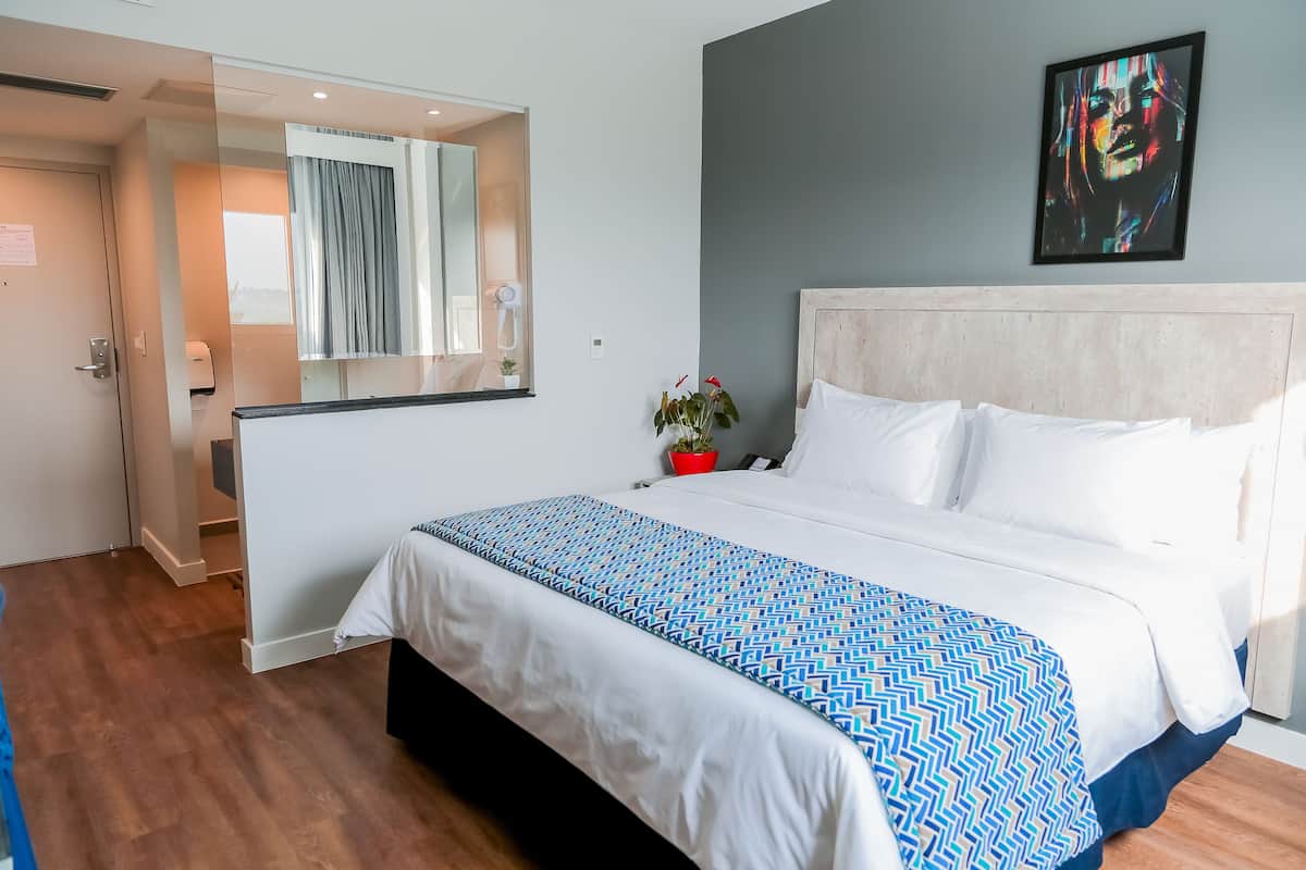 1 slaapkamer, luxe beddengoed, een minibar, een kluis op de kamer
