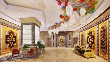 Siddeområde i lobbyen