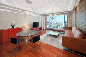 1-Bedroom Deluxe (Modern or Classic) | Living area | 55-inch plasma TV with satellite channels, TV - The Reverie Saigon Residential Suites (Ho Chi Minh City)