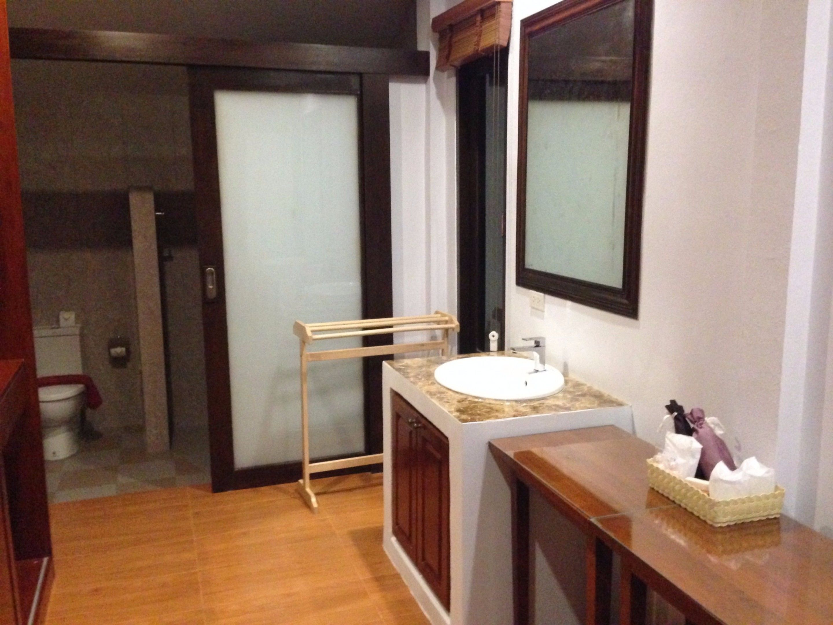 pool villa with partial sea view | bathroom sink