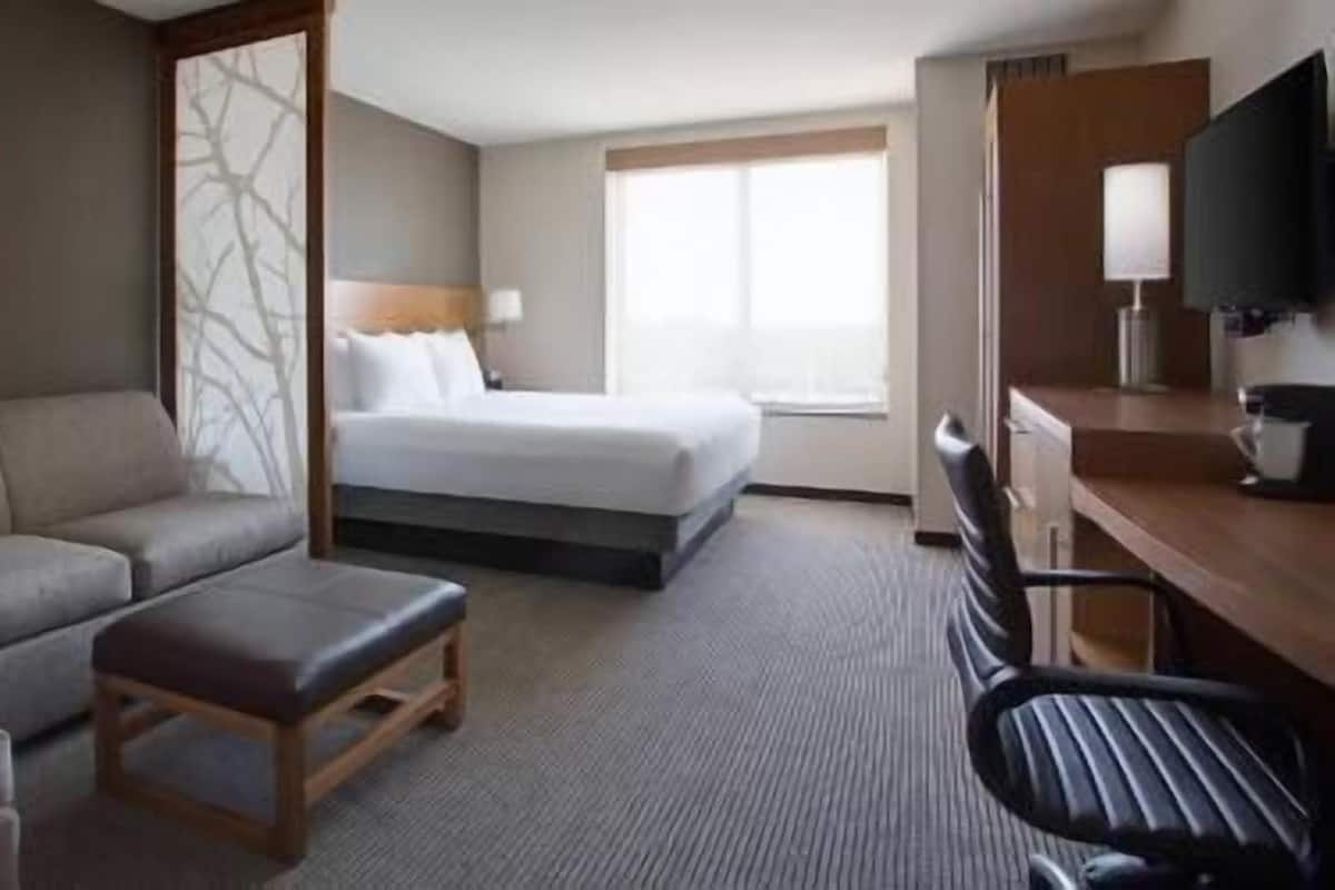 Hypo-allergenic bedding, in-room safe, desk, laptop workspace