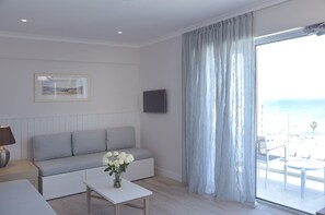 Suite, 1 Bedroom, Sea View | Desk, soundproofing, free WiFi, bed sheets - Sunrise Gardens Aparthotel (Paralimni)