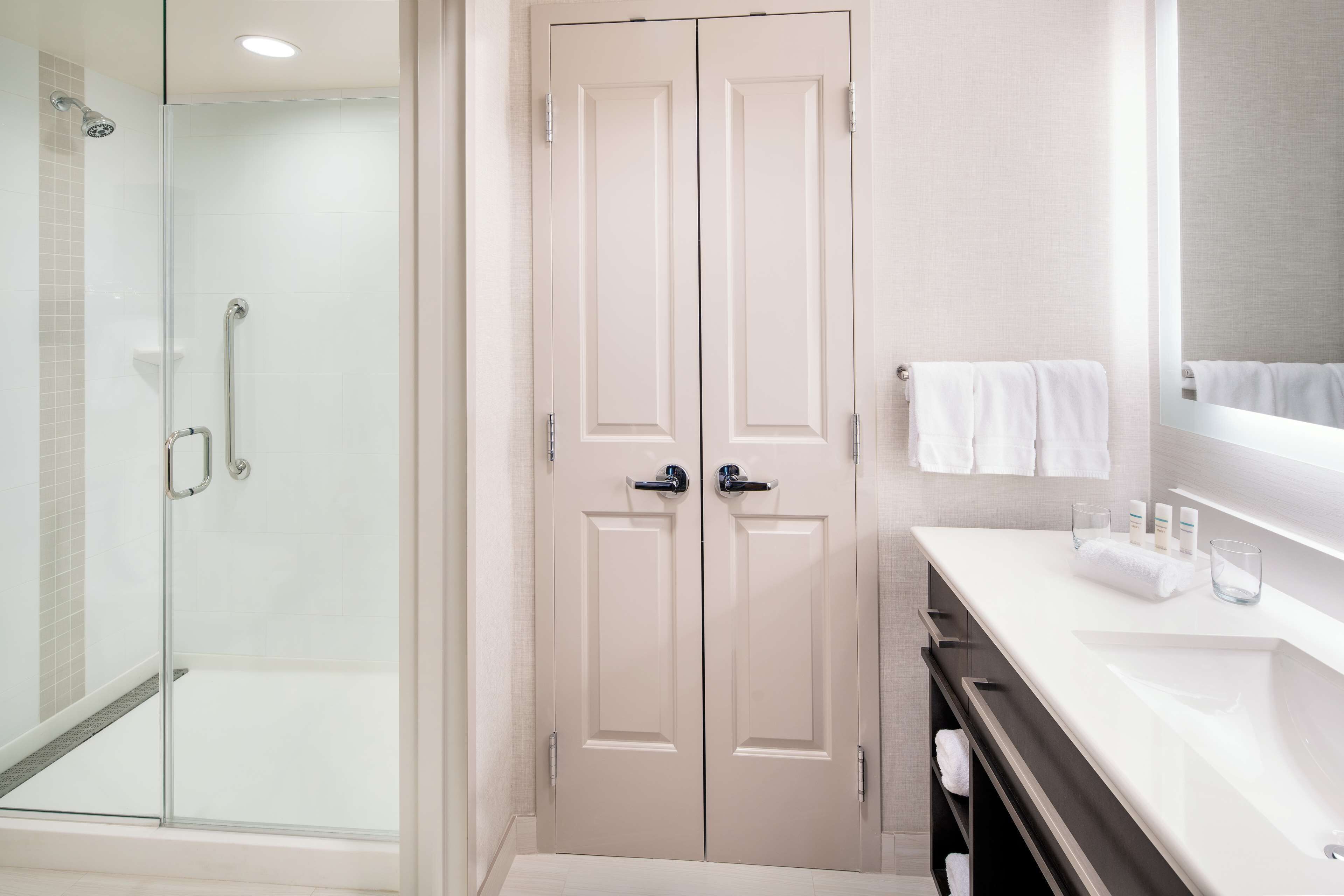 free toiletries, hair dryer, towels, soap