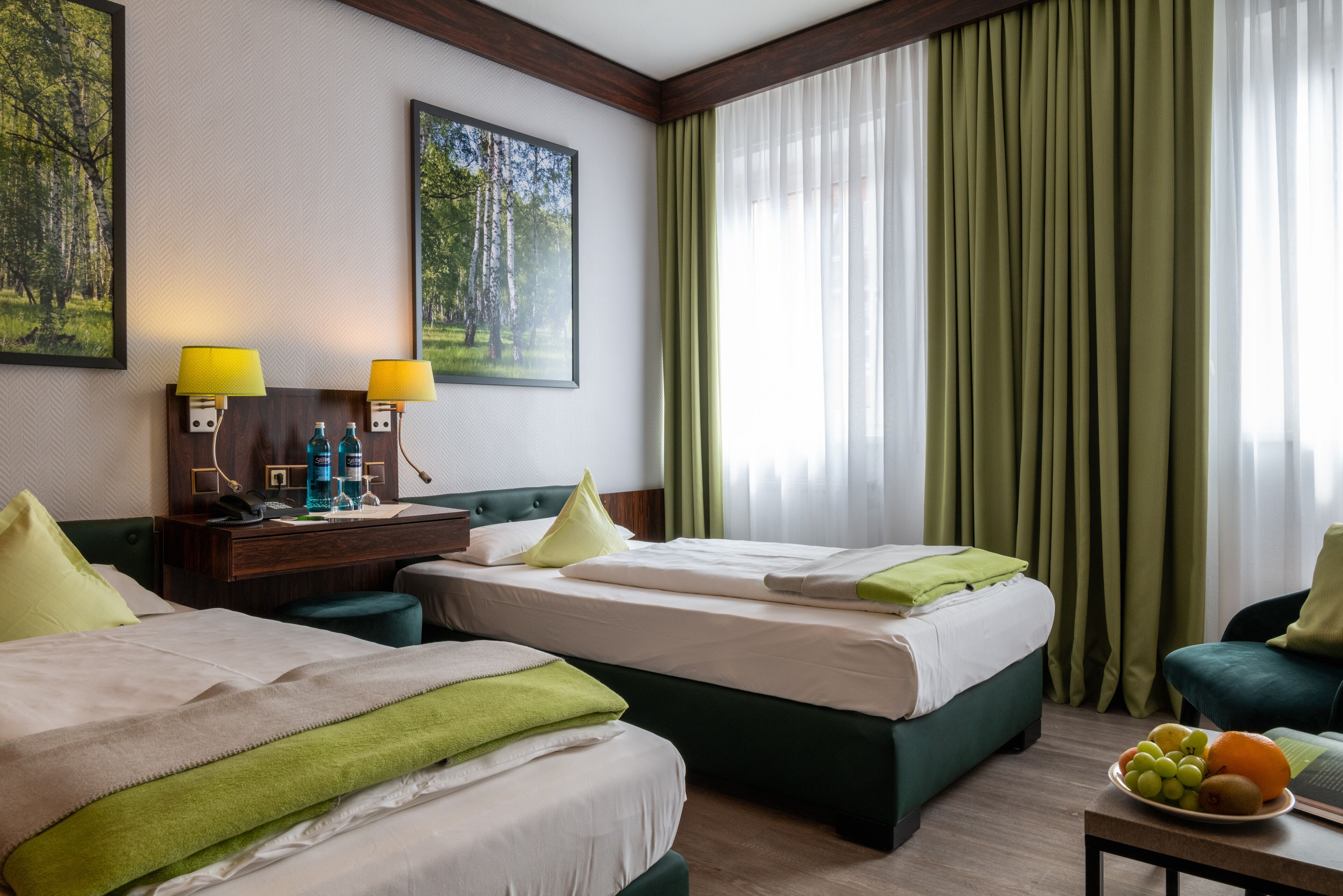 standard double room | hypo-allergenic bedding, down duvets, in-room safe, soundproofing