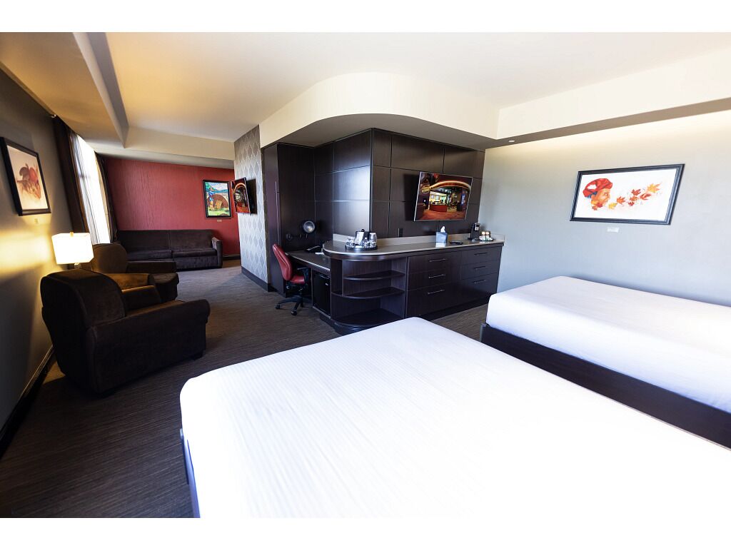 In-room safe, desk, laptop workspace, blackout drapes