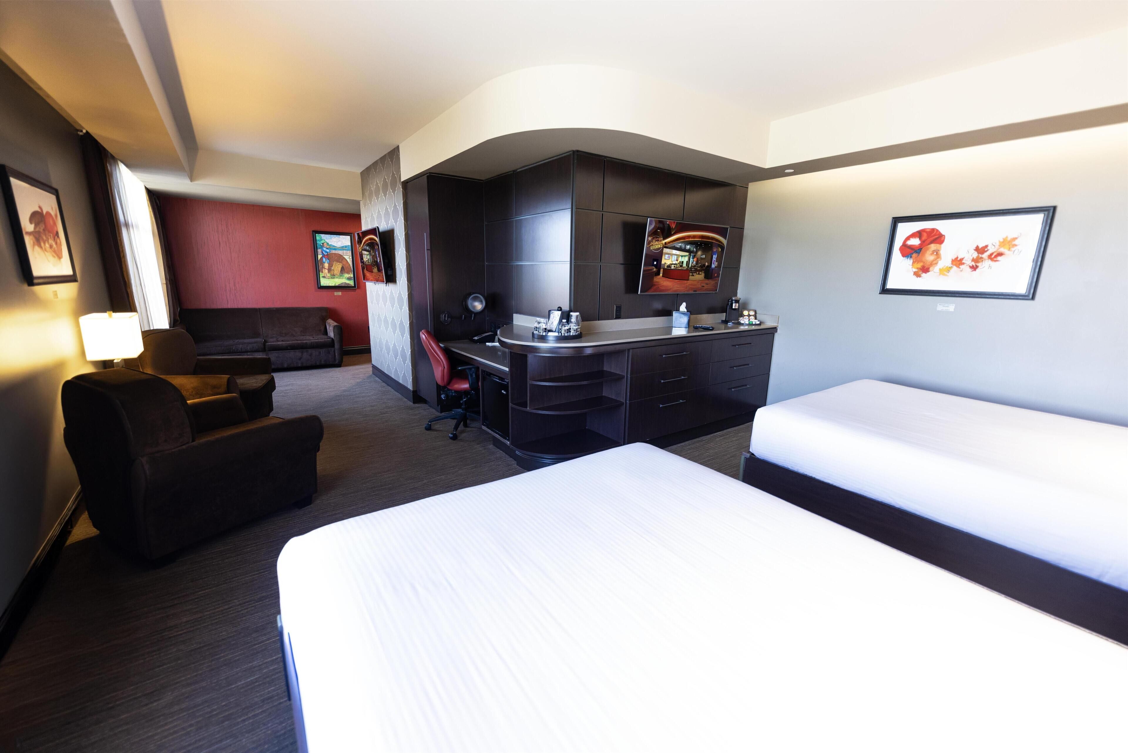 Pillowtop beds, in-room safe, desk, laptop workspace