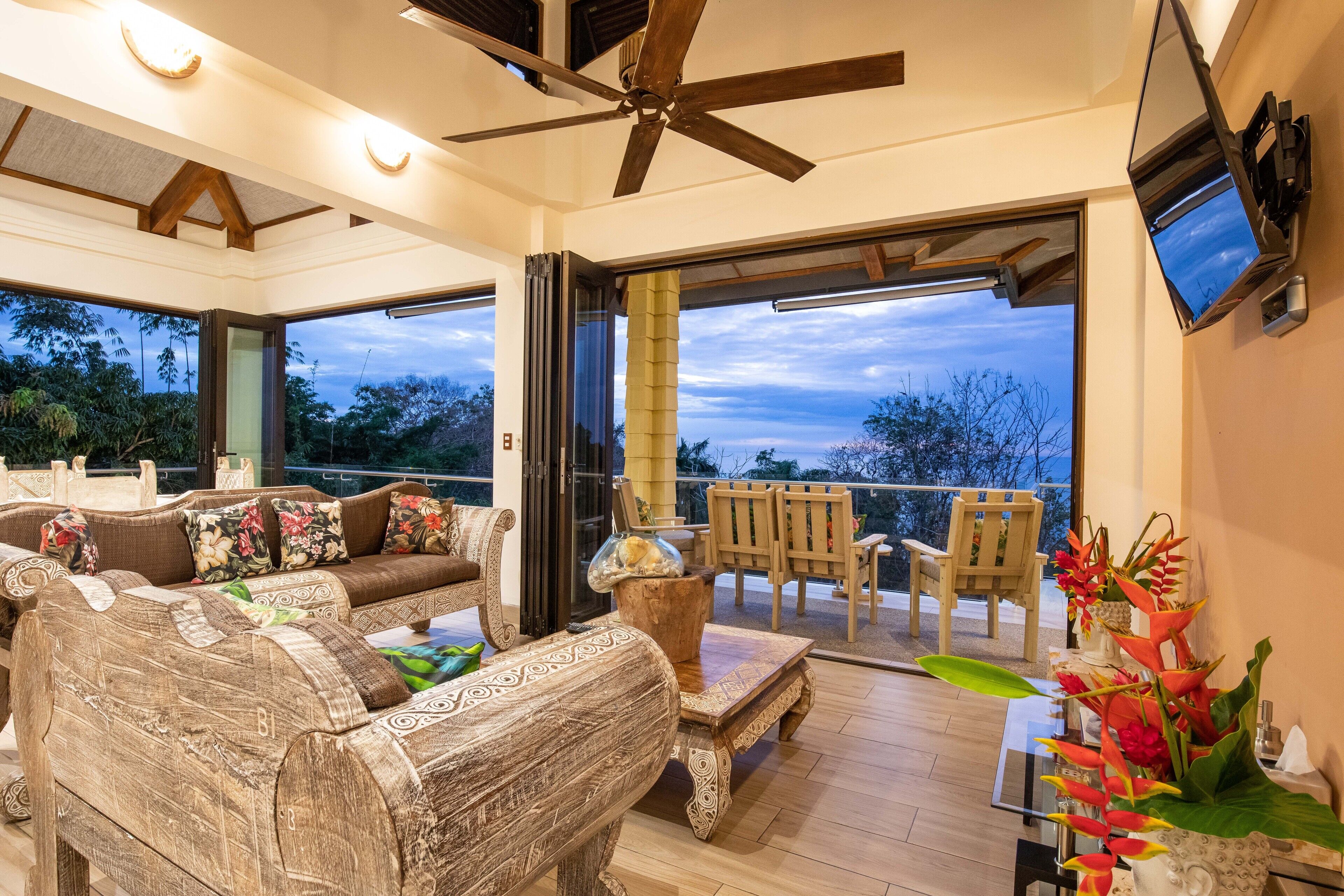 tule villa | living area | 24-inch flat-screen tv with cable channels, tv