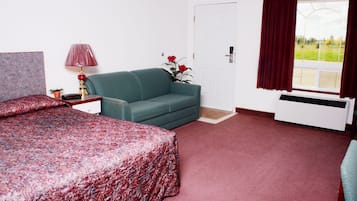 Desk, free WiFi, bed sheets