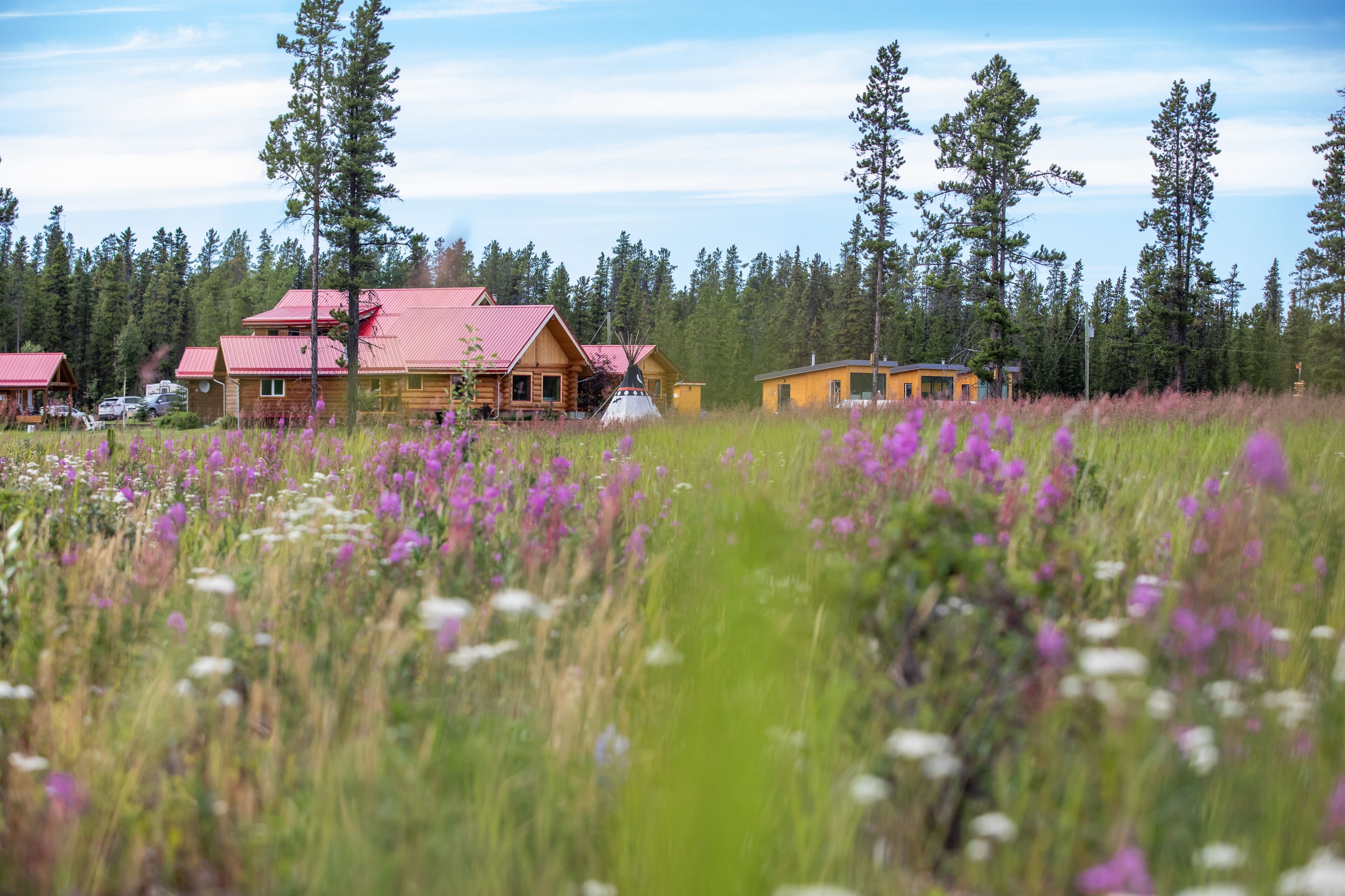 outdoor banquet area