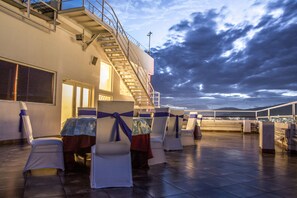 Outdoor banquet area