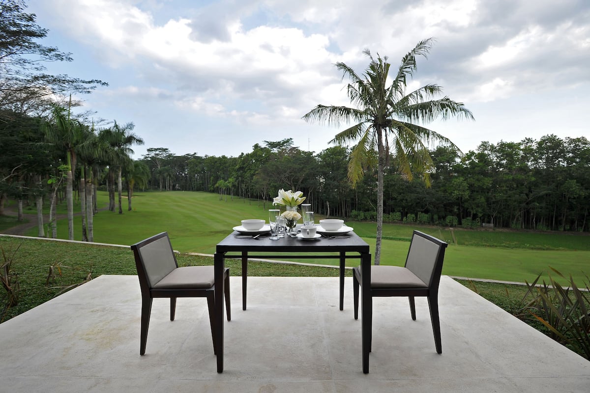 Bungalow, uitzicht op golfbaan | Paviljoen