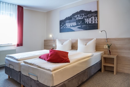 Escritorio, cunas, wifi gratis y ropa de cama . Pension Sartor