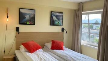 Habitación doble estándar | Escritorio, tabla de planchar con plancha, wifi gratis y ropa de cama