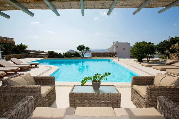 Superior Villa, 4 Bedrooms, Private Pool, Sea View | View from room