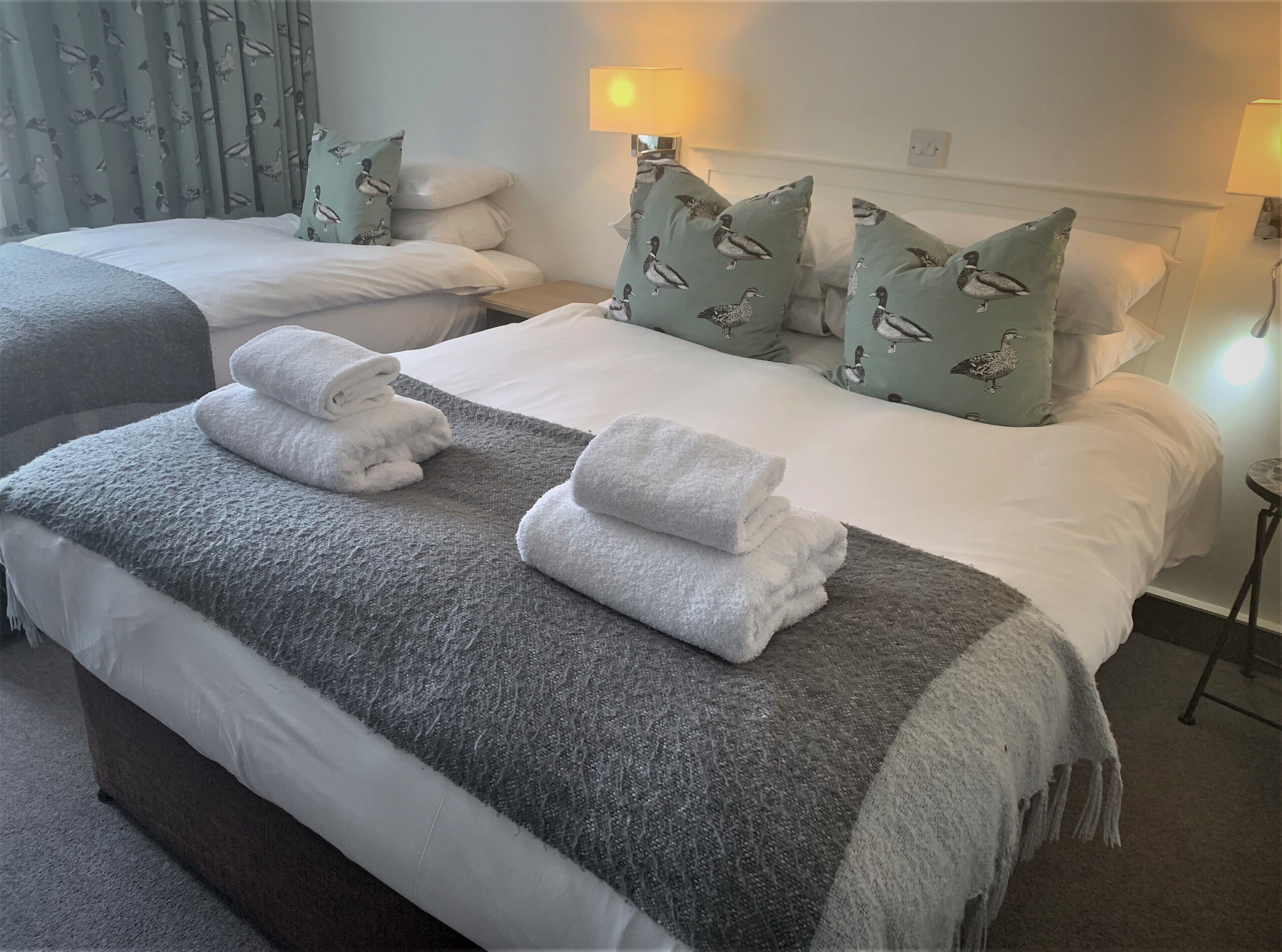 family double or twin room | individually decorated, individually furnished, desk, blackout curtains