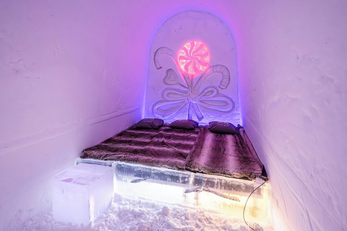 SnowHotel Triple (cold room) | Wi-fi (inkludert), individuelt dekorert og sengetøy