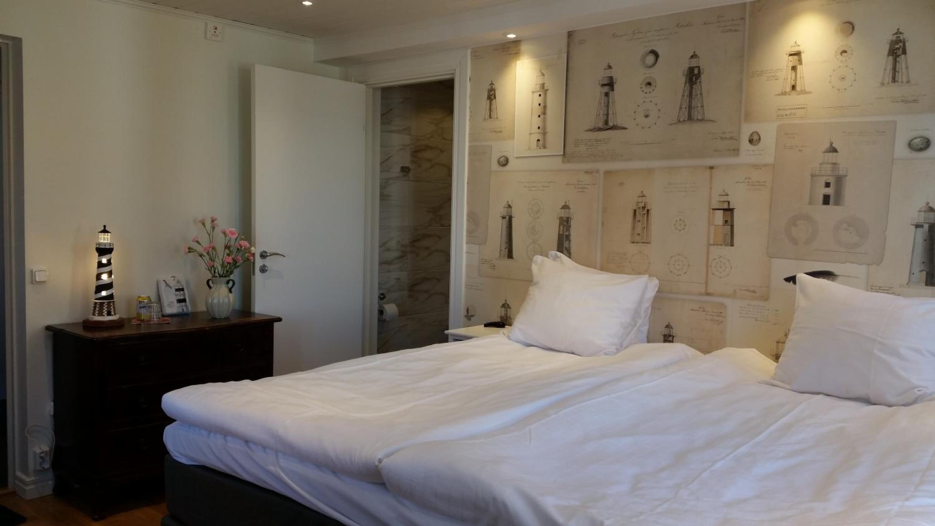 Premium bedding, individually furnished, blackout curtains
