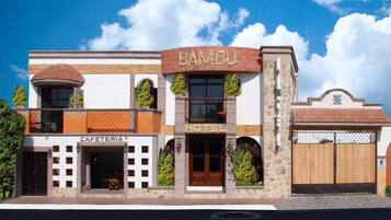 Vista frontal de la propiedad